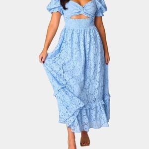 “Ross” Cut out lace maxi dress
